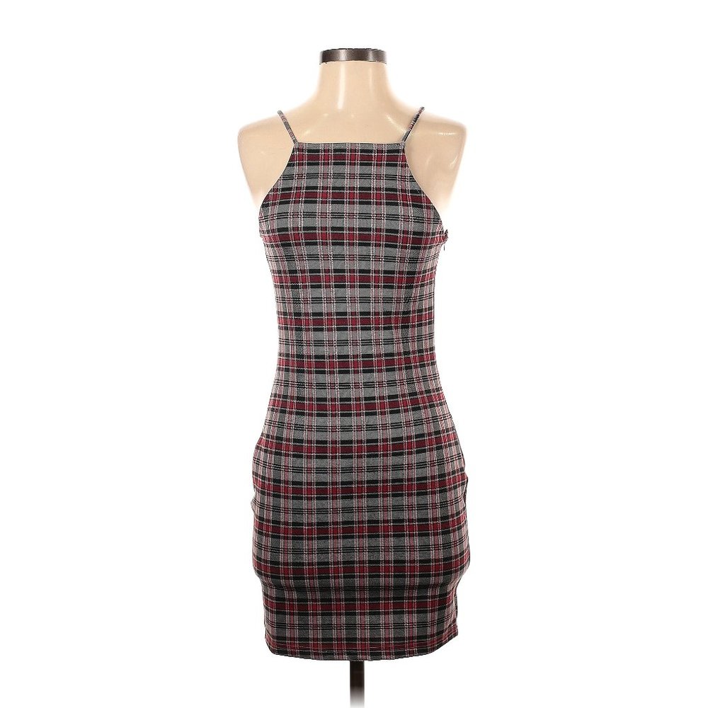 Y2K Tic Toc Plaid Dress Bodycon